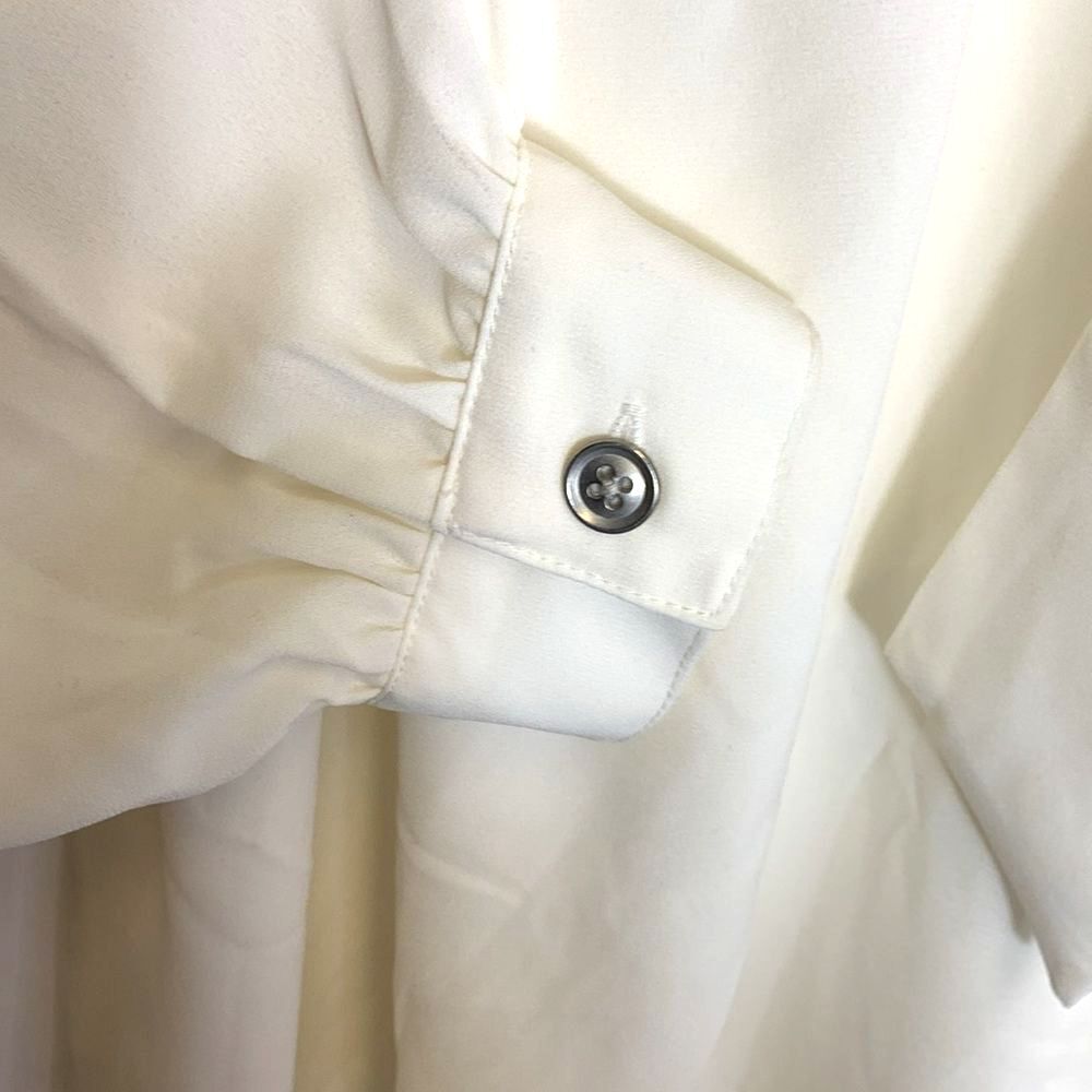 Karen Kane NWT Ivory Tie V-Neck Rhinestone Embellished LS Career Blouse Sz 1X - Picture 7 of 14